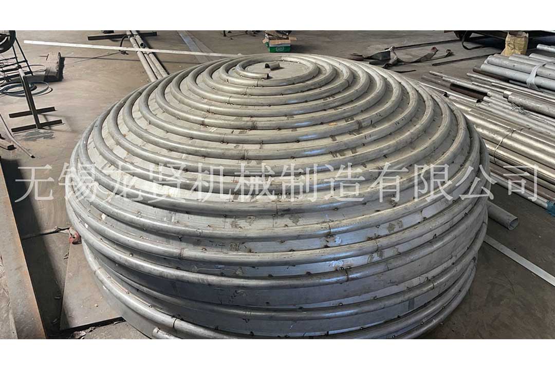 封頭上的盤管與盤管頭之間怎么拼好？